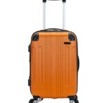 Rockland London Hardside Spinner Wheel Luggage, Orange, 3-Piece Set (20/24/28)