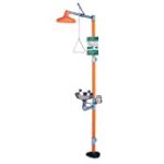 Guardian Equipment G1902 Combination safety showers, hand operated, stainless steel, Orange, 1-1/4″