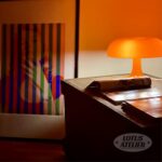 Lotus Atelier Orange Mushroom Lamp for Room Aesthetic Modern Lighting for Bedroom | Cool Retro Living Room Decor (Orange)