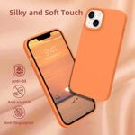 VENINGO iPhone 13 Case,Phone Case for iPhone 13,Slim Fit Liquid Silicone Soft Gel Rubber Lightweight Microfiber Lining Shockproof Anti-Scratch Protective Phone Cover for iPhone 13 6.1”, Sunset Orange