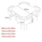 Kitchen Breakfast Bar Table and Chair Set, Dining Round Table Soft Backrest Seat Modern Style Furniture Coffee Kitchen Living Room Milk Tea Shop Fast-Food Shop Western Restaurant (Color : Orange)