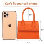 CATMICOO Mini Purse for Women, Mini Bag with Crocodile Pattern (Orange)