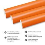 TECKWRAP Permanent Adhesive Vinyl 12″ x 10ft, Matte Orange