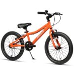 AVASTA 18 inch Kids Bike for 5 6 7 8 Years Old Boys and Girls with Dual Handbrakes & Kick Stand,Color Orange