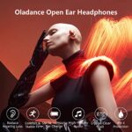Oladance Open Ear Headphones Bluetooth 5.2 Wireless Earbuds for Android & iPhone, Open Ear Earbuds with Dual 16.5mm Dynamic Drivers, Up to 16 Hours Playtime Waterproof Sport Earbuds -Martian Orange
