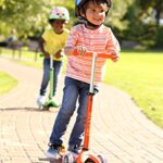 Micro Mini Deluxe 3-Wheeled, Lean-to-Steer, Swiss-Designed Micro Scooter for Kids, Ages 2-5 – Orange…