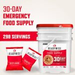 ReadyWise Emergency Food 30-Day Supply, Freeze-Dried Survival Food for Emergencies, Breakfast, Lunch, and Dinner, 2 Buckets, 25-Year Shelf Life, 298 Servings Total