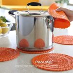 4 Pcs Silicone Trivets for Hot Pots Holder Hot Pans, Kitchen Trivets Mat Set, Colorful Hot Pads Heat Resistant Placements, Flexible Non-Slip, Orange