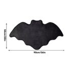 S-SNAIL-OO Halloween Bat Bath Mat 36×20 in Gothic Home Decor Bats Bath Rugs for Bathroom Non Slip, Gothic Gift Cute Door Mats for Bathroom, Bedroom, Living Home.