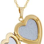 Amazon Collection 14k Yellow Gold-Filled Engraved Flowers Heart Locket, 18″