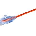 Monoprice Cat6A Ethernet Patch Cable – 1 Feet – Orange (10 Pack) Snagless RJ45 550Mhz UTP Pure Bare Copper Wire 10G 30AWG – SlimRun Series