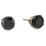 14k Yellow Gold Black Diamond Stud Earrings (1/2cttw, I3 Clarity)