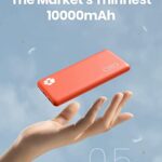 INIU Portable Charger, USB C Slimmest Triple 3A High-Speed 10000mAh Phone Power Bank, Flashlight External Battery Pack Compatible with iPhone 14 13 12 11 Samsung S21 S20 Google LG iPad, etc (Orange)