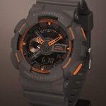 Casio Men’s GA-110TS-1A4 G-Shock Analog-Digital Watch With Grey Resin Band