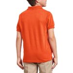 Dickies boys Short Sleeve Pique Polo Shirt, Orange, 8 US