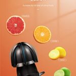 FOHERE Orange Juice Squeezer Electric Citrus Juicer with Two Interchangeable Cones Suitable for orange, lemon and Grapefruit, Brushed Stainless Steel