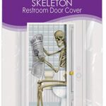 Skeleton Restroom Door Cover Party Accessory (1 count) (1/Pkg)