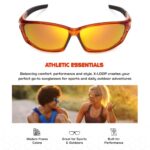 X LOOP Polarized Sports Sunglasses for Men – Wrap Around UV400 Baseball Running Cycling Driving Fishing Golf Glasses