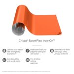 Cricut SportFlex Iron On Vinyl, DIY Supplies, 11.8” x 24” HTV Roll – Orange