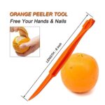 Orange Peeler tools Plastic Orange Peeler Citrus Remover Easy Open Citrus Lemon Citrus Peel Cutter Vegetable Slicer Fruit Tools Kitchen Gadgets (Orange 2 Pack)