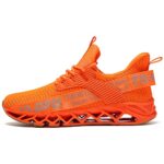 CELEBHTT Kids Athletic Shoes Boys Girls Athletic Walking Shoes Mesh Breathable Youth Fashion Athletic Sport Running Tennis Shoes Non Slip Orange Little Kid Size 3