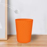 DAJITRE 1.8 Gallon Small Trash Can Wastebasket Recycling Bin Slim Profile for Compact Spaces Bathroom, Office, Bedroom, Kitchen (1.8 Gallon, Orange)