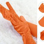 Allegra K Women’s Long Gloves 1920S Evening Party Full Finger Mittens Elegant Opera Glove One Size Shiny Orange