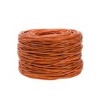 Cables Direct Online 1000ft CAT6 Solid Cable 550Mhz Ethernet LAN UTP 23AWG RJ45 Network Wire Bulk (Orange)