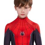 Isobedamai Kids Superhero Costume 3D Style – Halloween Costume Suits Halloween Cosplay Costumes for Boys (Red, Kids-M(Height 47-51Inch))