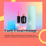 Beetles Gel Nail Polish Carly Coral Orange Color Neon Soak Off LED Nail Lamp Gel Polish -SIZE: .5 fl.Oz/Each 15 ml/Each