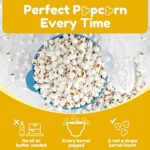 The Original Popco Silicone Microwave Popcorn Popper with Handles, Silicone Popcorn Maker, Collapsible Bowl Bpa Free and Dishwasher Safe – 15 Colors Available (Orange)