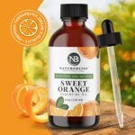 NaturoBliss 100% Pure & Natural Sweet Orange Essential Oil Therapeutic Grade Premium Quality Oil with Glass Dropper – Huge 4 fl. Oz – Perfect for Aromatherapy and Relaxation