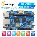 Orange Pi 3 LTS 2GB LPDDR3 Allwinner H6 Flash 4-Core 64 Bit with 8GB eMMC Flash Single Board Computer, Support Dual-Band WiFi and Bluetooth 5.0 Development Board Run Android/Ubuntu. (Pi 3 LTS)