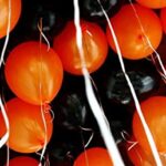 LOKMAN 12 Inches Black and Orange Latex Balloons for Halloween Easter Day, Mother’s day, Baby Shower, Birthday Party Decoration, 100 per Unit