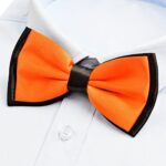 Alizeal Bowtie for Men Fancy Adjustable Pre Tied Wedding Party Bow Ties, Orange
