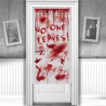 Asylum Dripping Blood Door Cover | Halloween Decoration