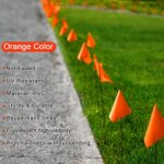 Zozen Marking Flags, Orange Marker Flags – 100 Pack | 15x4x5 Inch, Lawn Flags, Landscape Flgs, Marker Flags for Lawn, Survey Flags, Irrigation Flags, Match with for Distance Measuring Wheel.