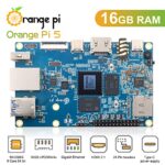 Orange Pi 5 16GB Rockchip RK3588S 8-Core 64 Bit Single Board Computer, Up to 2.4GHz and 8K Video Codec Support Development Board Run Orange Pi/Ubuntu/Debian/Android 12 OS (Pi 5 16GB+ Power Supply)