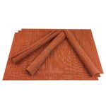 Red-A Placemats Set of 6 for Dining Table Heat-Resistant Washable Place Mats Woven Vinyl Kitchen Table Mats Easy to Clean,Orange