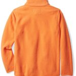 Amazon Essentials Boys’ Polar Fleece Full-Zip Mock Jacket, Orange, Small