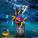 KOOY 8 FT Halloween Inflatable Tree,Halloween Decorations Outdoor Inflatable,Inflatable Halloween Decorations,Outdoor Halloween Decorations,Halloween Decorations with LED Lights
