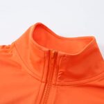 Gihuo Women’s Athletic Full Zip Lightweight Workout Jacket with Thumb Holes(Orange-M)