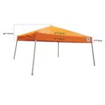 Impact Canopy 10×10 Slant Leg Pop up Canopy Tent Orange-No Sidewall