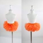 HOOLCHEAN Baby Infant Girls Fluffy Soft Tutu Skirt (Skort) and Headband Suit (Orange, 0-6 Months)