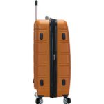 Rockland Melbourne Hardside Expandable Spinner Wheel Luggage, Orange, 3-Piece Set (20/24/28)