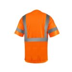 LX Reflective Safety Shirt Short Sleeve High Visibility Reflective Breathable Unisex Fast Dry T Shirt for Work Warehouse Cycling Construction Running Class 3(Orange-3Pcs, XL)