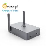 Orange Pi 5/5B Metal Protective Case, Only Compatible with Orange Pi 5, Orange Pi 5B Single Board Computer (with Antenna)