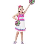 DAOGUPONG Cheerleader Costume for Girls Birthday Halloween Party Cosplay 7-8 Years Rose