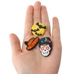Mortd Halloween Theme Shoe Decor Charms, 30PCS Pumpkin Witch Ghost Bat Shoe Charms for Shoe Wristband Clog Sandals Halloween Decor, PVC Shoe Charm Accessories for Halloween Party Favor Birthday Gifts