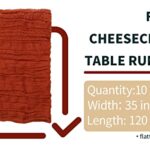 FEXIA 10 Pack Terracotta Table Runner 35×120 Inches Rust Cheesecloth Table Runner Rustic Burnt Orange Gauze for Boho Wedding Decor Reception Bridal Shower Centerpiece Engagement (Terracotta)